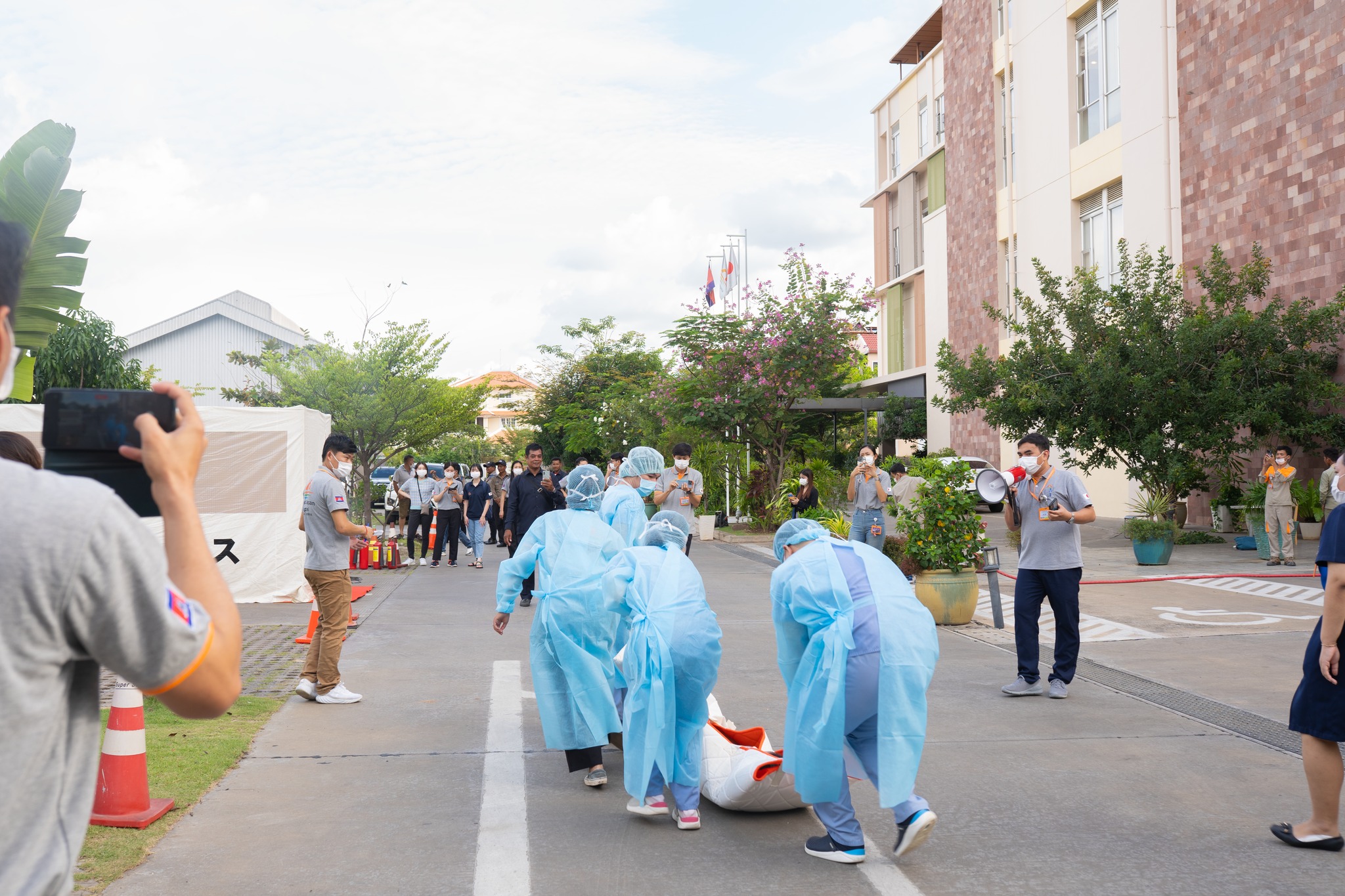 Training in Fire Prevention Methods Sunrise Japan Hospital Phnom Penh